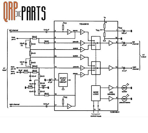 TDA3810 Spatial - stereo and pseudo-stereo sound circuit - QRPparts