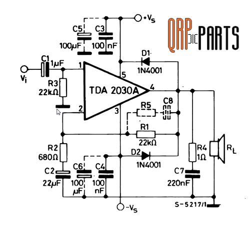 TDA2030A 14W HI-FI Audio Amplifier - QRPparts